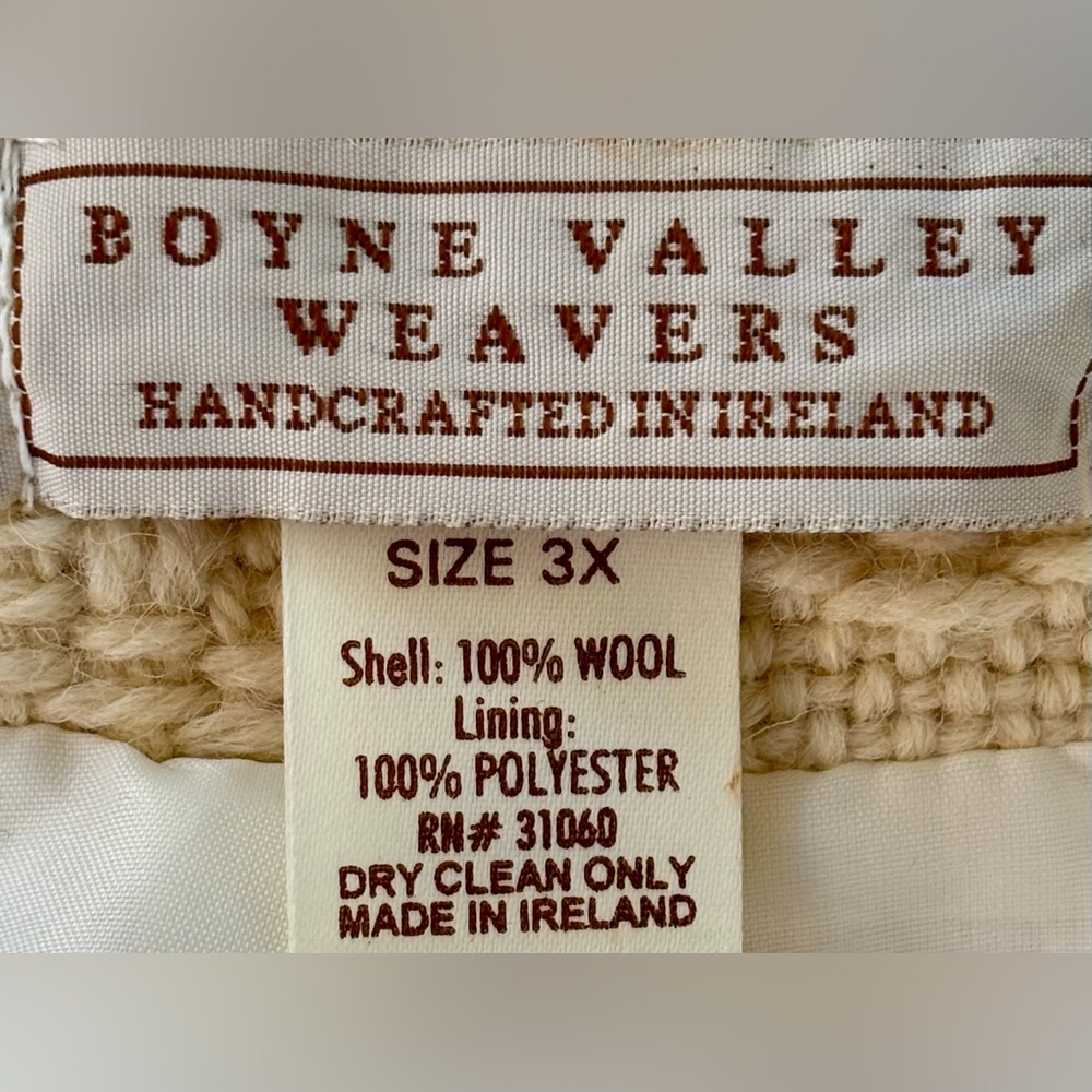 Boyne Valley Weavers Handcrafted Irish Knit Merino Wool Jacket - Picture 5 of 8